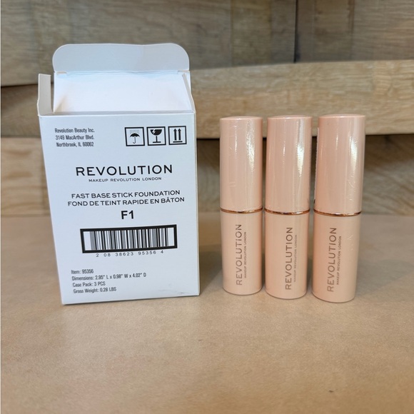 Revolution Other - Makeup Revolution Fast Base Stick Foundation in shade F1. Comes in a set of‎ 3.